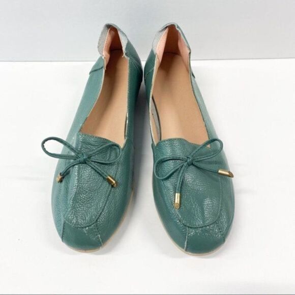 Women Soft Leather Breathable Loafers Flats Walking Working Comfy Shoes - Picture 1 of 6